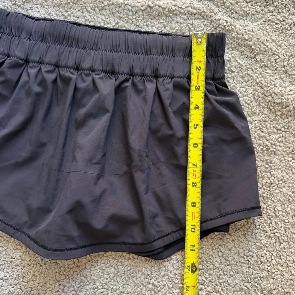 Lululemon Women's Skort Running Breeze By Skirt Black Sz 4